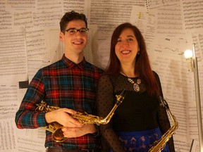 The saxophone duo Stereoscope, consisting of Olivia Shortt and Jacob Armstrong, will be the featured performer as the 5-Penny New Music Concert series returns after a three-year absence from the Sudbury music scene.