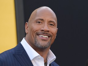 This file photo taken on June 10, 2016 shows actor Dwayne Johnson attending the Warner Bros Premiere of Central Intelligence, in Westwood, California. (CHRIS DELMAS/AFP/Getty Images)