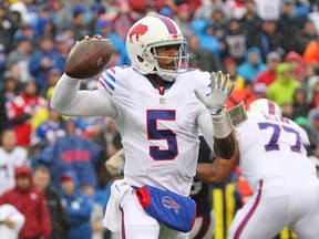 Quarterback Tyrod Taylor and the Buffalo Bills play the Seahawks in Seattle on Monday, Nov. 7, 2016. (Bill Wippert/AP Photo/Files)