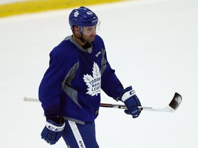 Nazem Kadri during Maple Leafs practice at the Mastercard Centre in Toronto on Monday, November 7, 2016. (Dave Abel/Toronto Sun)
