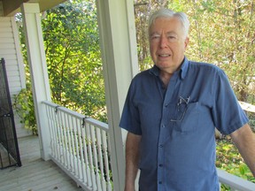 Michigan-born Ray Jenkins, shown on the porch of his home on Monday November 7, 2016 in Sarnia, Ont., has lived in Canada since 1970. As a duel citizen, he voted by absentee ballot in the U.S. election happening Tuesday. (Paul Morden/Sarnia Observer)