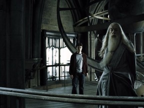 DANIEL RADCLIFFE as Harry Potter and MICHAEL GAMBON as Professor Albus Dumbledore in Warner Bros. Pictures’ fantasy adventure "Harry Potter and the Half-Blood Prince."  
Courtesy of Warner Bros. Picture