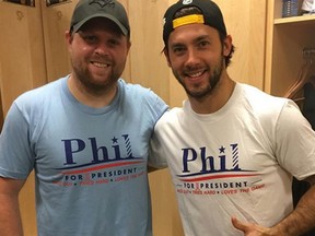 Phil Kessel for president? Penguins defenceman Kris Letang posted this photo to Instagram on Monday.