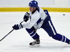 Auston Matthews during Maple Leafs practice at the MasterCard Centre in Toronto on Nov. 7, 2016. (Dave Abel/Toronto Sun/Postmedia Network)