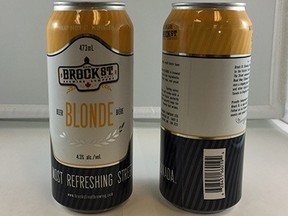 473 mL cans of Brock Street Blonde Lager