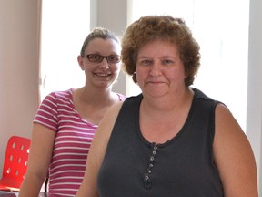 Ashley Farrar, executive director of Social Planning Oxford, left, and Tracey Rhea. Postmedia Network File Photo