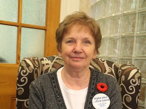 Renate Yeoman, a Woodstock resident, is close to hosting her third Coffee Break fundraiser (or "FUN"d raiser, as Yeoman calls it) to benefit the Alzheimer Society of Oxford. Yeoman said she is very grateful for the support group and other programs offered by the Society. (MEGAN STACEY/Sentinel-Review)
