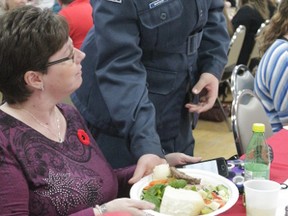 Royal Canadian Legion Branch 44 Whitecourt hosted its annual Veterans Appreciation Night on Nov. 5. The 721 Hawk Royal Canadian Air Cadets Squadron provided service during the event (Joseph Quigley | Whitecourt Star).