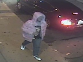 Toronto Police released this image of a man believed of being the shooter in an incident on Mercer St. early Saturday, Nov. 6, 2016.