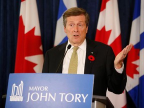Toronto Mayor John Tory talks council's SmartTrack vote on Tuesday, November 8, 2016. (Michael Peake/Toronto Sun)