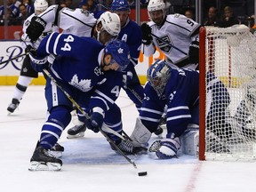 The Kings outshot the Leafs 15-5 in the first period in what would end up a 7-0 drubbing. (Dave Abel/Toronto Sun)