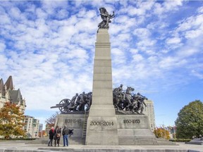 The National War Memorial re-opened to the public on Friday, a week in advance of this year's Remembrance Day ceremony. BRUCE DEACHMAN / POSTMEDIA