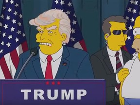 The Simpsons got it bang on when Donald Trump's presidency was mentioned in an episode that aired 16 years ago, (YouTube screengrab)