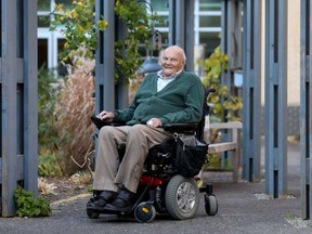 WWII vet Jack MacKenzie poses for a photo at the Perley Rideau Veteran's Health Centre in Ottawa. TONY CALDWELL / POSTMEDIA NETWORK