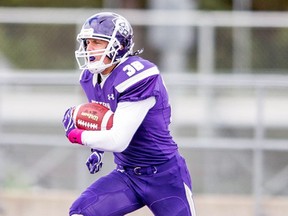 Mitchell Smiley and the Western Mustangs host the Wilfrid Laurier Golden Hawks in Saturday's Yates Cup. The 20-year-old Sarnia native has seen his role with the Mustangs increase lately. (Handout)