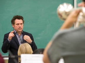 Western Don Wright music faculty Prof. Kevin Watson directs the Western University Jazz Ensemble. (CRAIG GLOVER, The London Free Press)