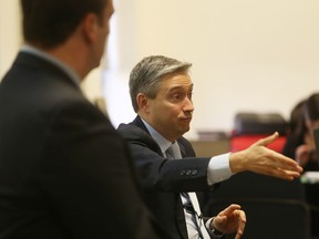Francois-Philippe Champagne, the parliamentary secretary to the federal minister of finance, speaks to faculty and students during a 2017 budget consultation session at Queen’s University on Wednesday. (Elliot Ferguson/The Whig-Standard)