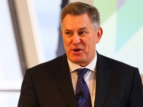 Tim Leiweke, President CEO, Maple Leaf Sports and Entertainment speaks at the Toronto Region Board of Trade in Toronto on June 25, 2014. (Dave Abel/Toronto Sun)