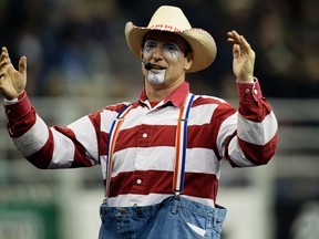 Ash Cooper, shown here performing at Northlands Coliseum on Wednesday, is marking his 13th Canadian Finals Rodeo. (David Bloom)