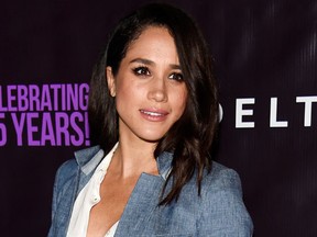 FILE - In this May 20, 2016 file photo, actress Meghan Markle poses at P.S. Arts' "the pARTy!" in Los Angeles. Markle has been an actress for more than a dozen years, yet most people heard her name for the first time when Prince Harry announced that she's his girlfriend. Harry confirmed he was dating the 35-year-old American when he released a statement Tuesday decrying the media's treatment of Markle, saying reporters have tried to break into her home. (Photo by Chris Pizzello/Invision/AP, File)