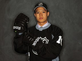 Zachary Yuen poses for a portrait during Day 2 of the 2011 NHL Entry Draft at Xcel Energy Center on June 25, 2011 in St Paul, Minnesota. (Nick Laham/Getty Images)