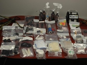 During a search of a rural residence, near Bon Accord on November 3, 2016, police located large quantities of methamphetamine, cocaine and GHB. The street value of the drugs located is estimated at $262,000. Supplied.