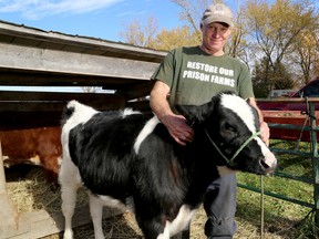 Jeff Peters of the Save Our Prison Farms group. (Ian MacAlpine /The Whig-Standard)