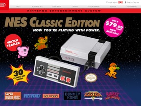 NES Classic Edition. (Website screenshot)