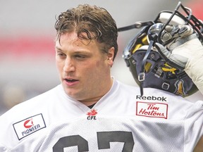 Tiger-Cats offensive lineman Peter Dyakowski believes it’s not a coincidence that the same teams and players often maintain their playoff success in the CFL. (Postmedia Network files)