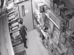 A person dressed as a ninja allegedly stole a katana sword from an Alaska card shop. (John Bosco/YouTube screengrab)