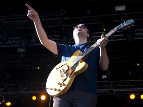 Matthew Good gets the crowd warmed up at Rock The Park in Harris Park in London. (Free Press file photo)