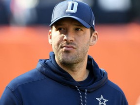 Tony Romo of the Dallas Cowboys looks on from the sideline in the first half against the Cleveland Browns at FirstEnergy Stadium on November 6, 2016 in Cleveland, Ohio. (Jason Miller/Getty Images)