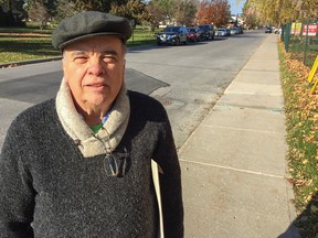 Councillor Jim Neill stands beside the block of Napier street he would like to see converted to park land, in Kingston, Ont. on Monday November 14, 2016. Paul Schliesmann /The Whig-Standard/Postmedia Network