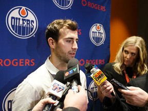 Oilers winger Jordan Eberle says he didn't take it personally when he was replaced by Tyler Pitlick on the first line in Sunday's game. (Ian Kucerak)