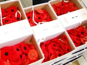 Royal Canadian Legion poppy boxes (Clifford Skarstedt/Postmedia Network)