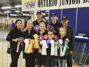 Here are the Robinsons at the 2016 Royal Agriculture Winter Fair in Toronto. Back row boys-Mark (tall one), Ben and Bob (Grandpa). Front row-Renee, Stacey, Grace, Noah and Emma.(Submitted photo)