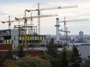 The University of Alberta's Centennial Centre for Interdisciplinary Science building during construction on Oct. 16, 2009. (Ed Kaiser)