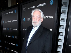 Actor Donald Sutherland attends the premiere of AT&T Audience Network's 'ICE' at ArcLight Hollywood on November 9, 2016 in Hollywood, California. (Photo by Randy Shropshire/Getty Images for DIRECTV)