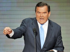 (FILES) Former US Homeland Security secretary and former Pennsylvania Governor Tom Ridge speaks during the Republican National Convention 2008 at the Xcel Energy Center in St. Paul, Minnesota, on September 04, 2008. (PAUL J. RICHARDS/AFP/Getty Images)