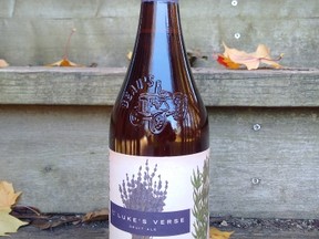 St. Luke?s Verse is a gruit ale, flavoured with lavender, rosemary and thyme.