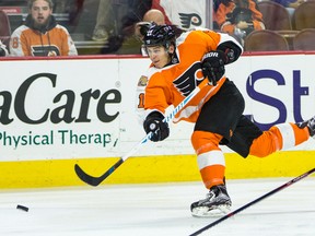 Philadelphia’s Travis Konecny is fourth on the Flyers’ scoring list. (AP)