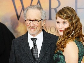 Director and producer Steven Spielberg (L) and daughter Destry Spielberg attend the "War Horse" world premiere at Avery Fisher Hall at Lincoln Center for the Performing Arts on December 4, 2011 in New York City. (Neilson Barnard/Getty Images)