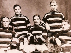 Ottawa Silver Seven team members from 1905. The NHL was formed in 1917 with four charter cities, only three of which played that first season: Ottawa, Montreal and Toronto. LIBRARY AND ARCHIVES CANADA