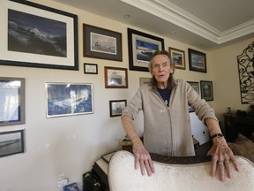 Gordon Lightfoot in front of the Edmund Fitzgerald wall at his Toronto home. MICHAEL PEAKE/ POSTMEDIA