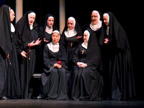 The Don Wright Faculty of Music's UWOpera Workshop performance of Puccini's Suor Angelica & Gianni Schicchi in London, Ont. The nuns gather to hear the story of Sister Angelica. Photograph taken on Wednesday November 16, 2016. (MIKE HENSEN, The London Free Press)