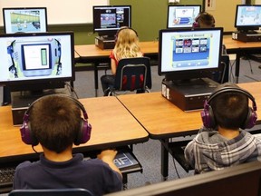 The Pembina school board is leading the charge to push the province for more funding for schools' internet bandwidth. Schools' investments in hardware like Chromebooks will be for naught if the Internet keeps grinding to a halt in large schools, they argue.(Associated Press)