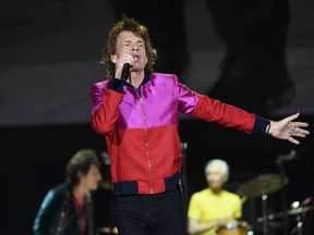 Musician Mick Jagger of The Rolling Stones performs onstage during Desert Trip at the Empire Polo Field on October 14, 2016 in Indio, California. (Photo by Kevin Winter/Getty Images)