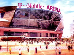 Artist conception of the front of T-Mobile Arena in Las Vegas. (Artwork Courtesy/ArenaLasVegas.com)