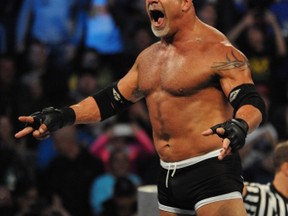 World Wrestling Entertainment legend Bill Goldberg celebrates following his dominant win over Brock Lesnar in the main event at Survivor Series at the Air Canada Centre on Sunday night. Goldberg defeated Lesnar in under a minute and a half. MIKE MASTRANDREA/Slam! Wrestling