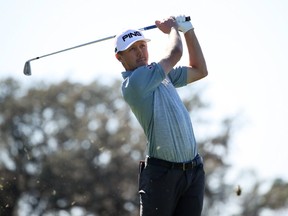 Mackenzie Hughes of Canada plays his tee shot on the 3rd hole during the final round of the RSM Classic at Sea Island Resort Seaside Course on November 20, 2016 in St Simons Island, Georgia. (Photo by Justin Heiman/Getty Images)